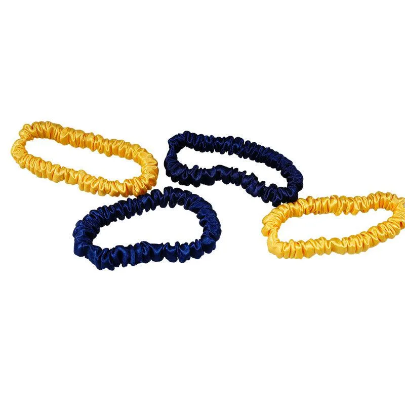 4 Pack Skinny Silk Scrunchies - Brightness - dropshipping
