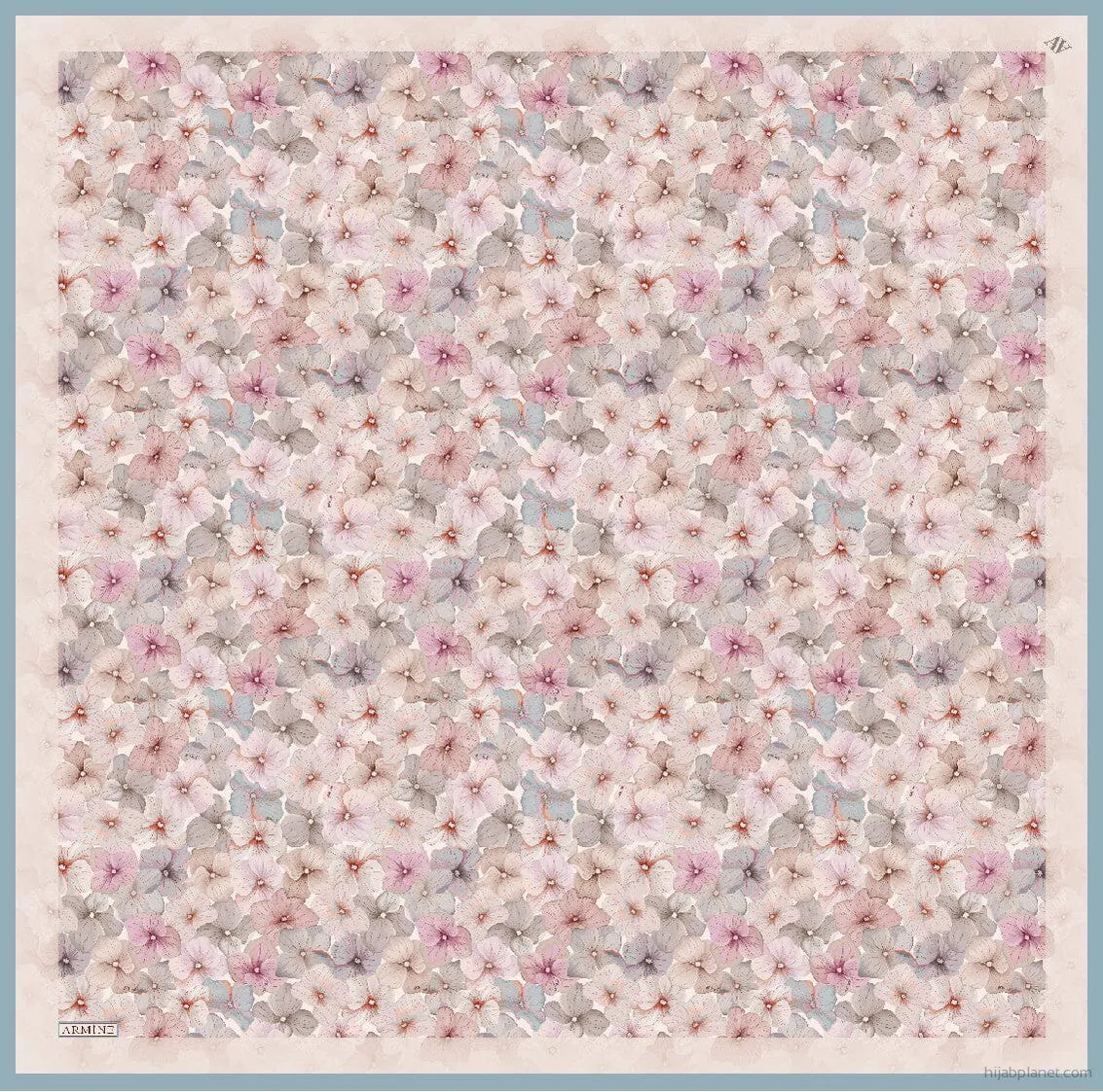 Armine Hydrangea Print Silk Scarf #25