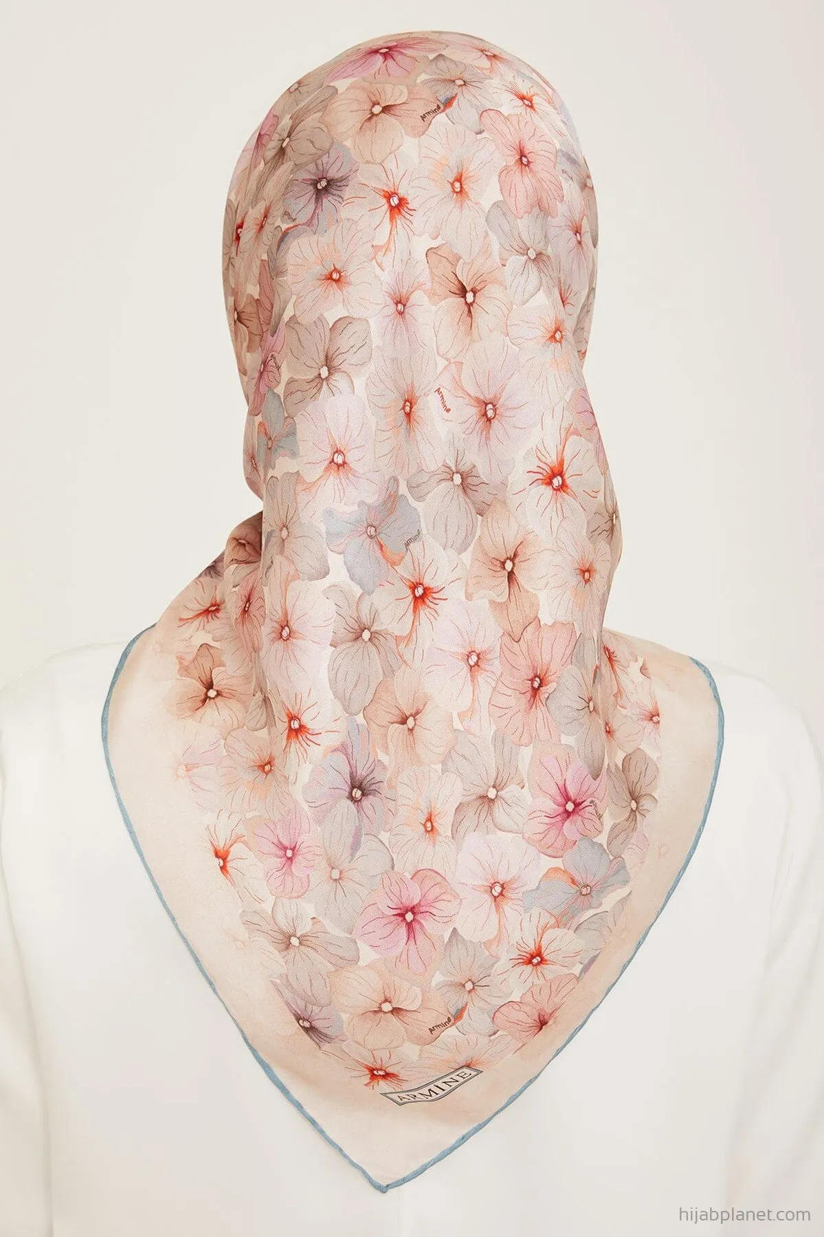 Armine Hydrangea Print Silk Scarf #25