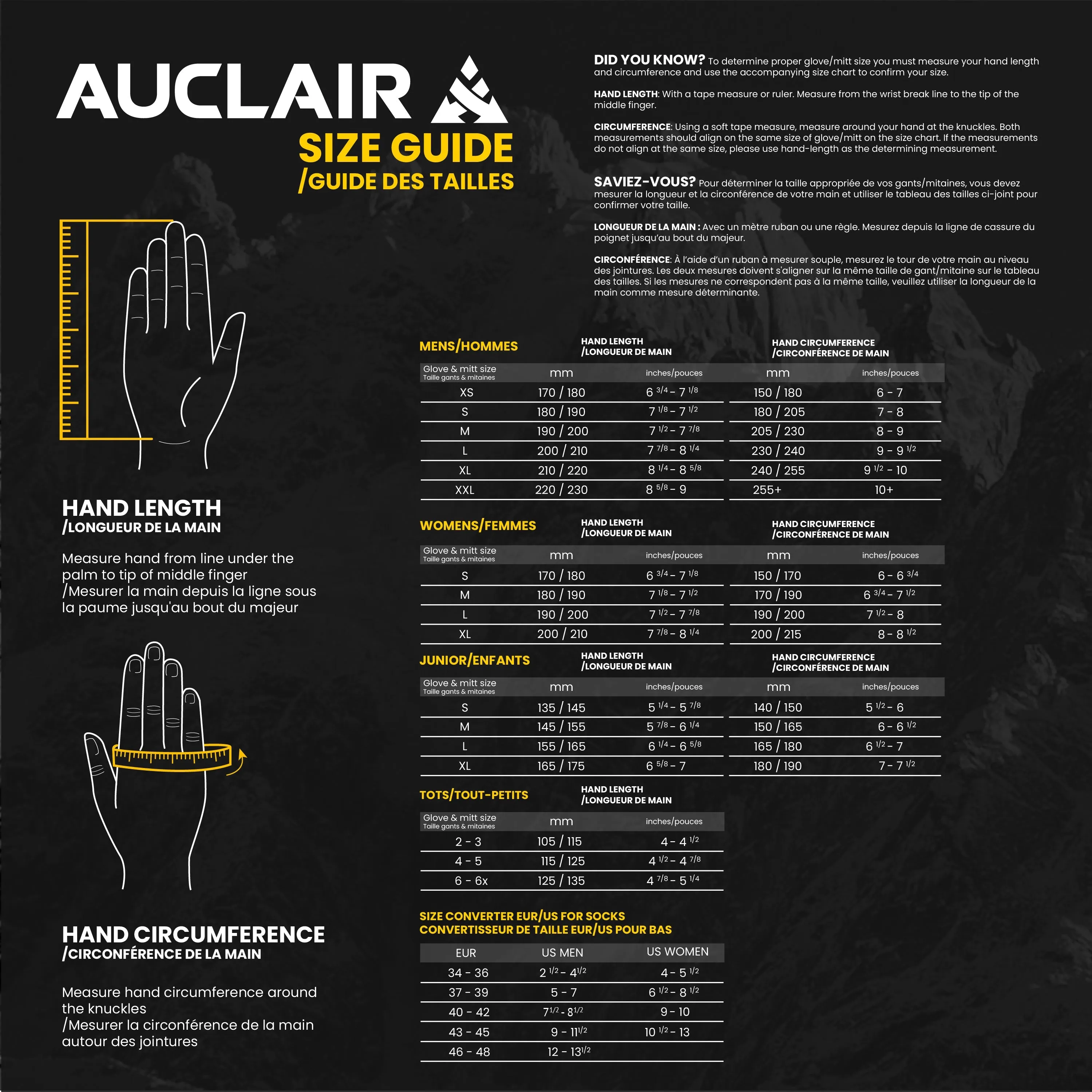 Auclair Back Country Ski Gloves|Gants de Ski Back Country
