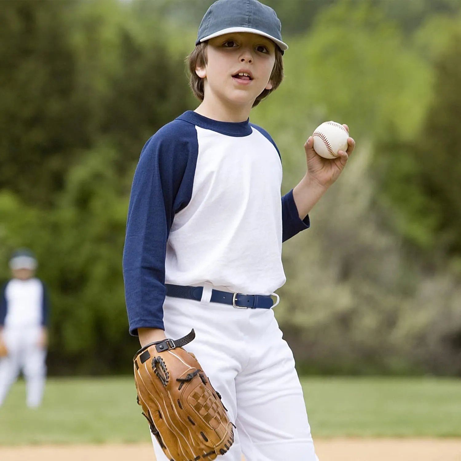 AWAYTR Adult and Youth Baseball Belt - Elastic Adjustable Softball Uniform Belts for Kids Boys and Girls