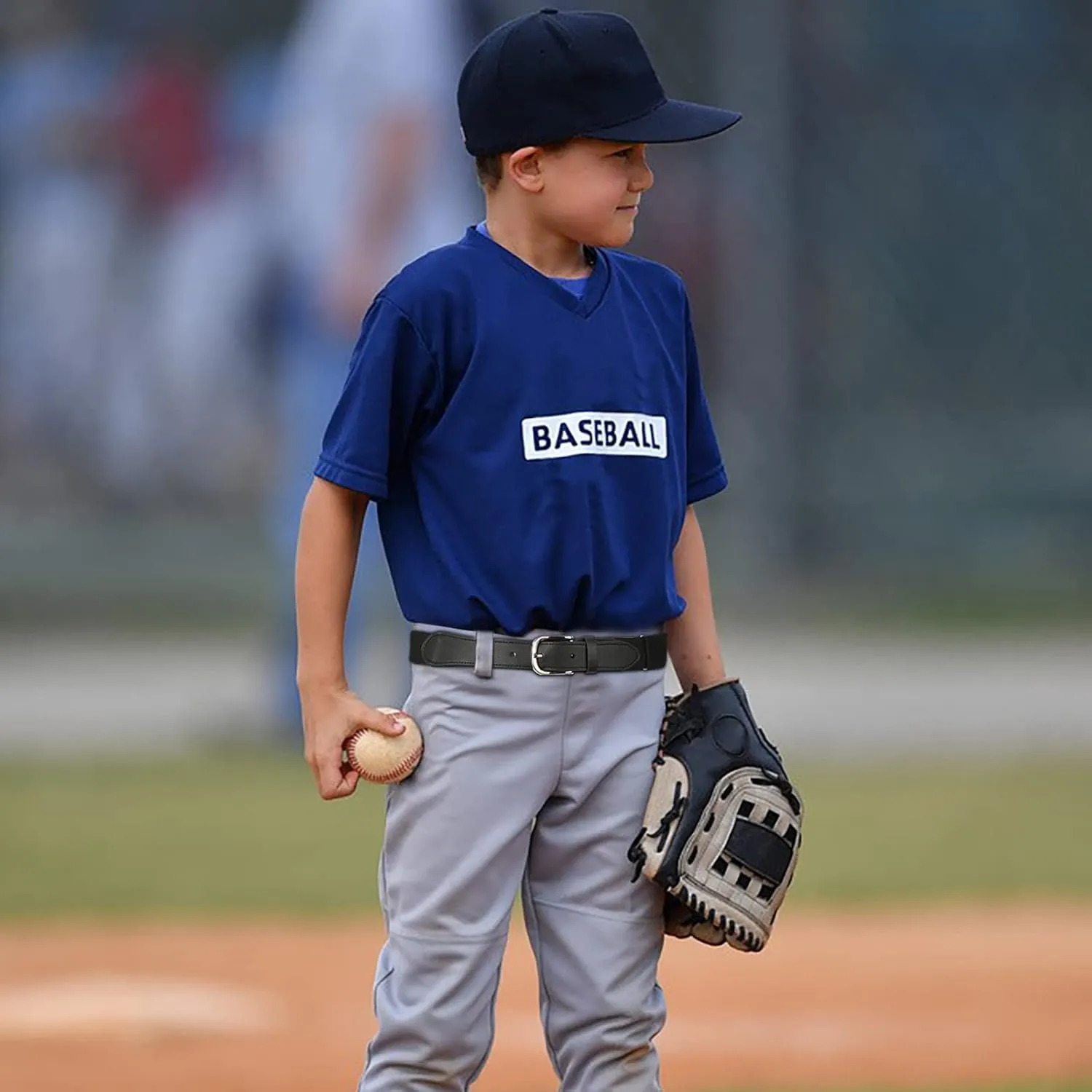 AWAYTR Adult and Youth Baseball Belt - Elastic Adjustable Softball Uniform Belts for Kids Boys and Girls