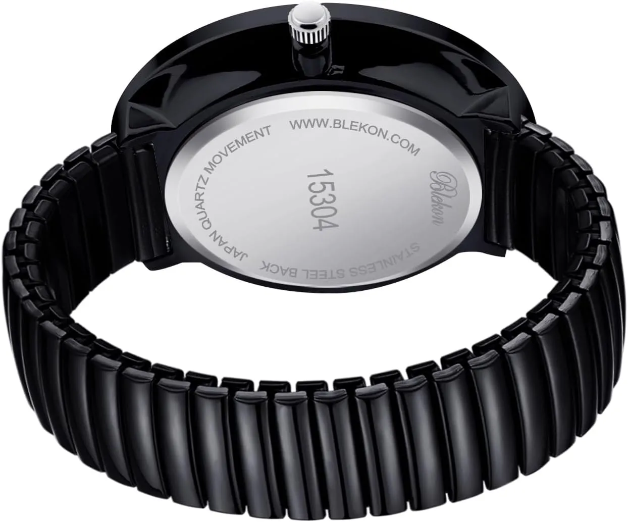 Blekon Collections New Super Large Face Stretch Band Japanese Movement PC21J Fashion Watch