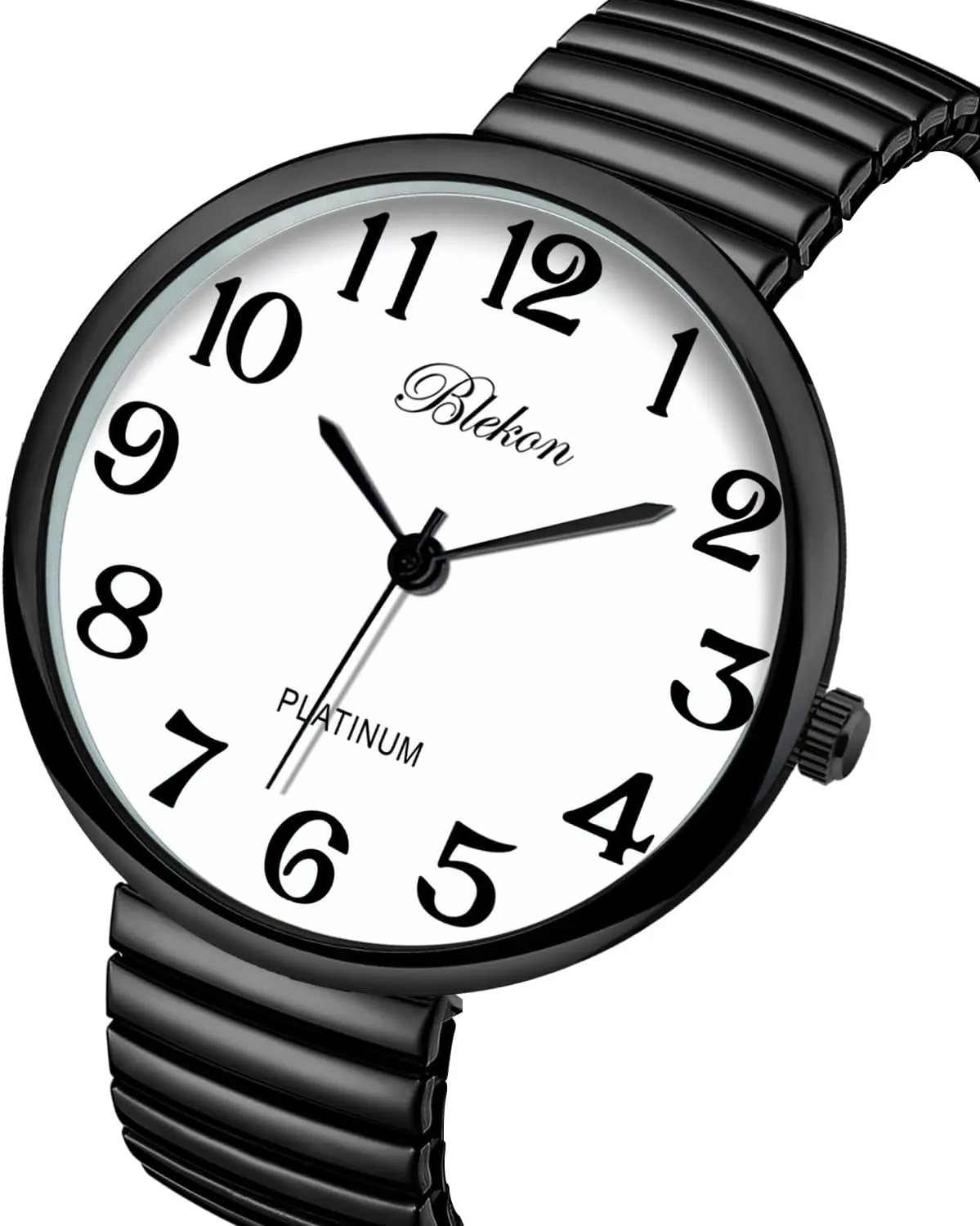 Blekon Collections New Super Large Face Stretch Band Japanese Movement PC21J Fashion Watch