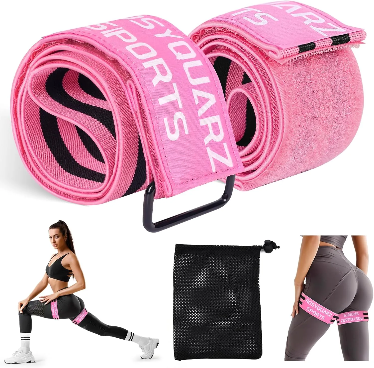 Booty Bands for Working Out, Blood Flow Restriction Bands for Women/Men, Adjustable Velcro Occlusion Resistance Bands BFR Training Bands for Glutes & Hip Building 2 Pack