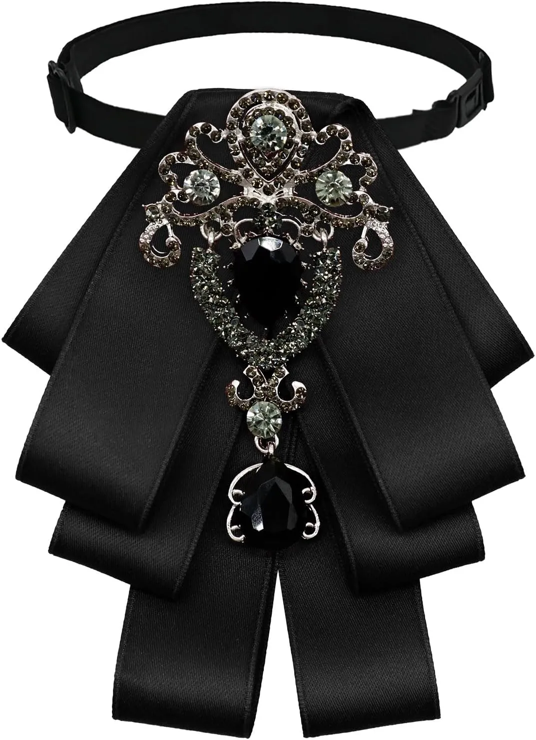 Bow Ties for Men Women, Womens Bow Tie Adjustable Pre-Tied Rhinestone Bowties Men for Suit Tuxedo Vest Shirt Uniform