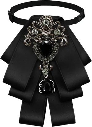 Bow Ties for Men Women, Womens Bow Tie Adjustable Pre-Tied Rhinestone Bowties Men for Suit Tuxedo Vest Shirt Uniform