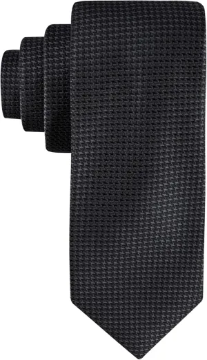 Calvin Klein Mens Black Solid and Pattern Neckties ??Standard and Extra Long Sizes