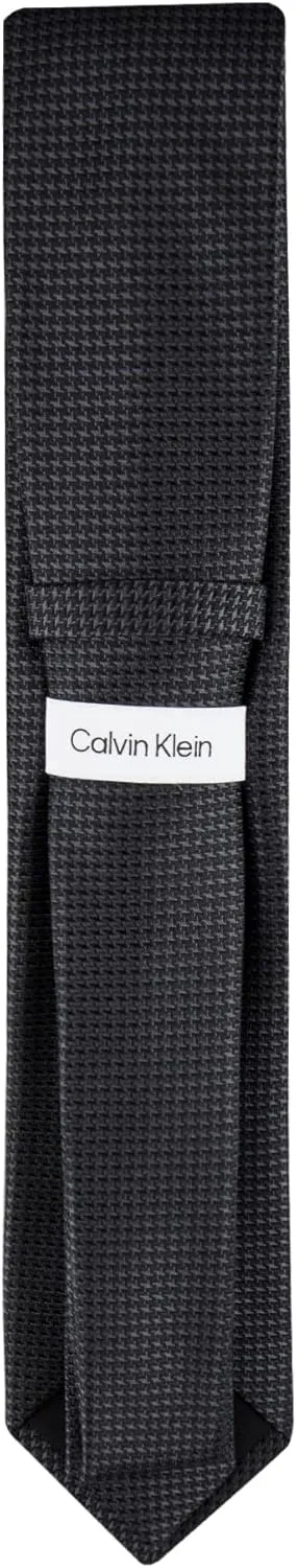 Calvin Klein Mens Black Solid and Pattern Neckties ??Standard and Extra Long Sizes