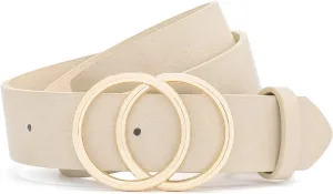 Earnda Women's Leather Belt Fashion Soft Faux Leather Waist Belts For Jeans Dress