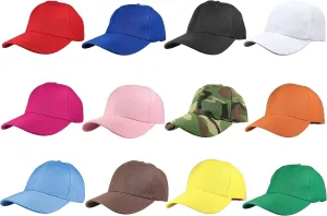 Gelante Plain Blank Baseball Caps Adjustable Back Strap Wholesale LOT 12 PC'S