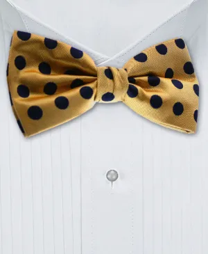 Gold & Black Polka Dot Bowtie