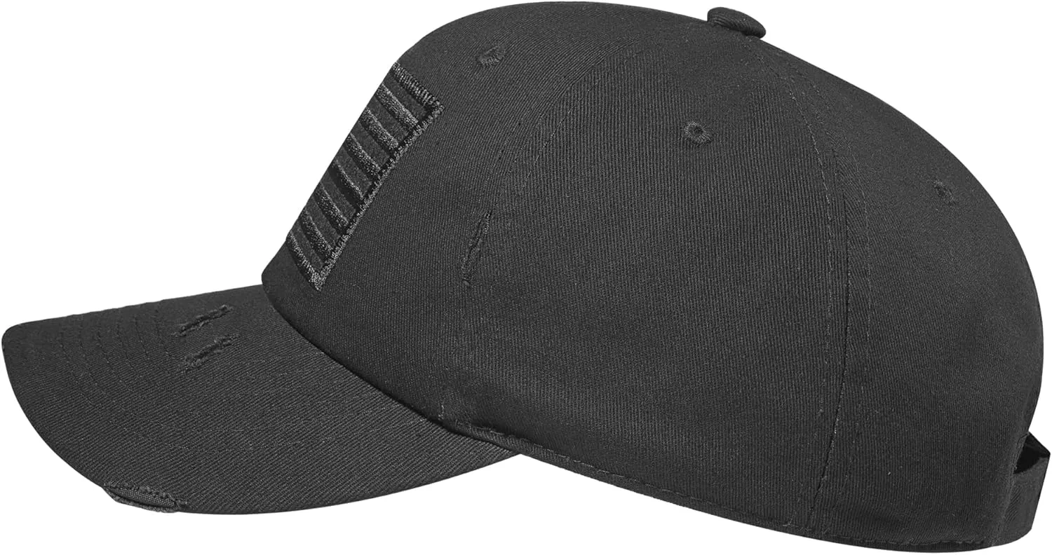 IIN American Flag Baseball Cap for Men Women Low Profile USA Army Tactical Operator Military Plain Dad Hat