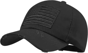IIN American Flag Baseball Cap for Men Women Low Profile USA Army Tactical Operator Military Plain Dad Hat