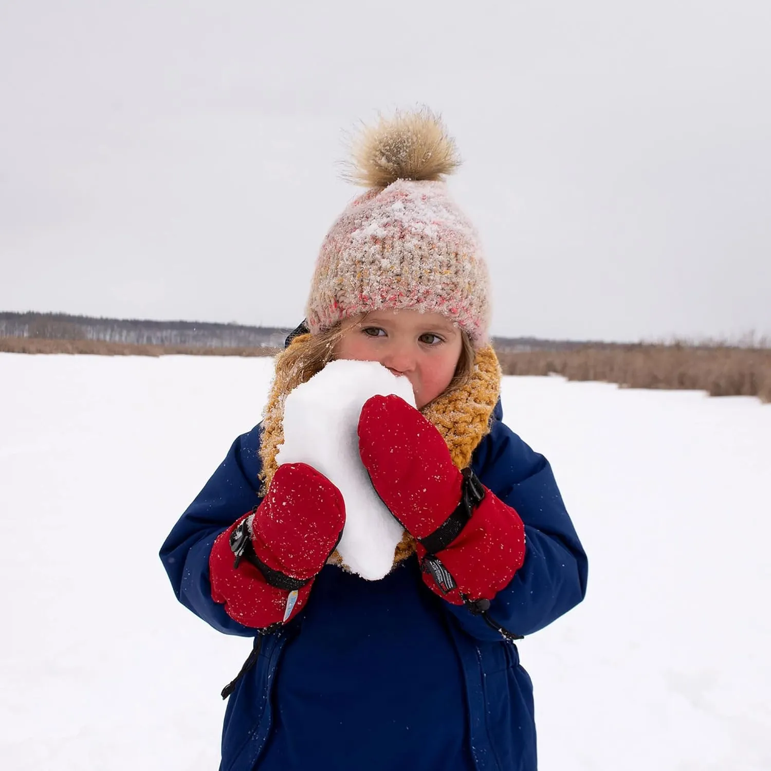 JAN & JUL Girls Insulated Waterproof Snow Mittens for Toddler and Kids