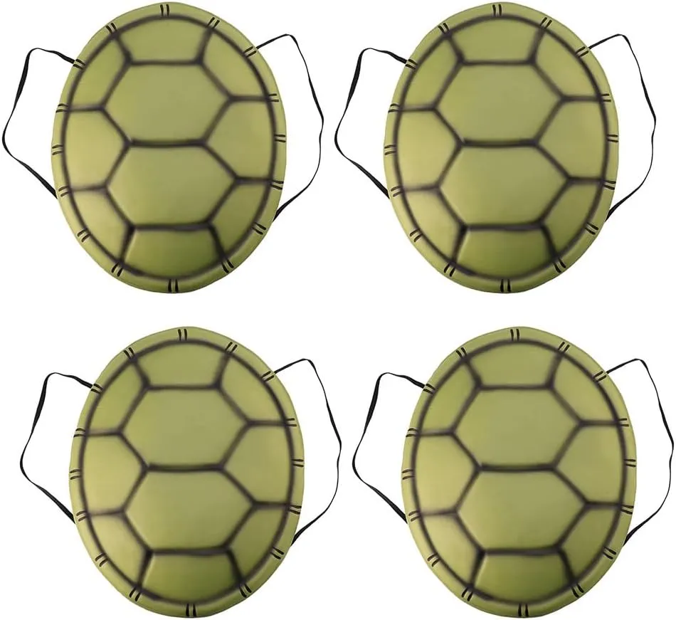 jarbins 4Pcs Turtle Shell Costume for Kids Adult Turtle Shell Backpack Party Props Halloween Christmas Dress up Prop Photo Props Cosplay Costume Accessories