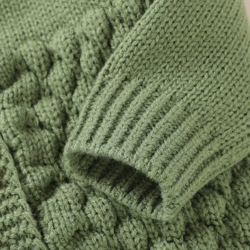LAWKUL Baby Outfit Cotton Knit Newborn Infant Romper Knitted Longsleeve Sweater Clothes With Warm Hat Set Toddler Boy Girl