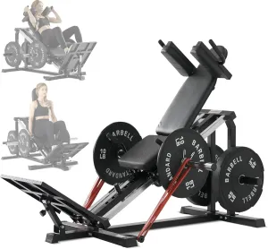 Mikolo Leg Press Hack Squat Machine, 30-Degree Compact Leg Press Machine for Home Gym, Hack Squat Machine with Removable Shoulder Pad, Lower Body Workout Equipment