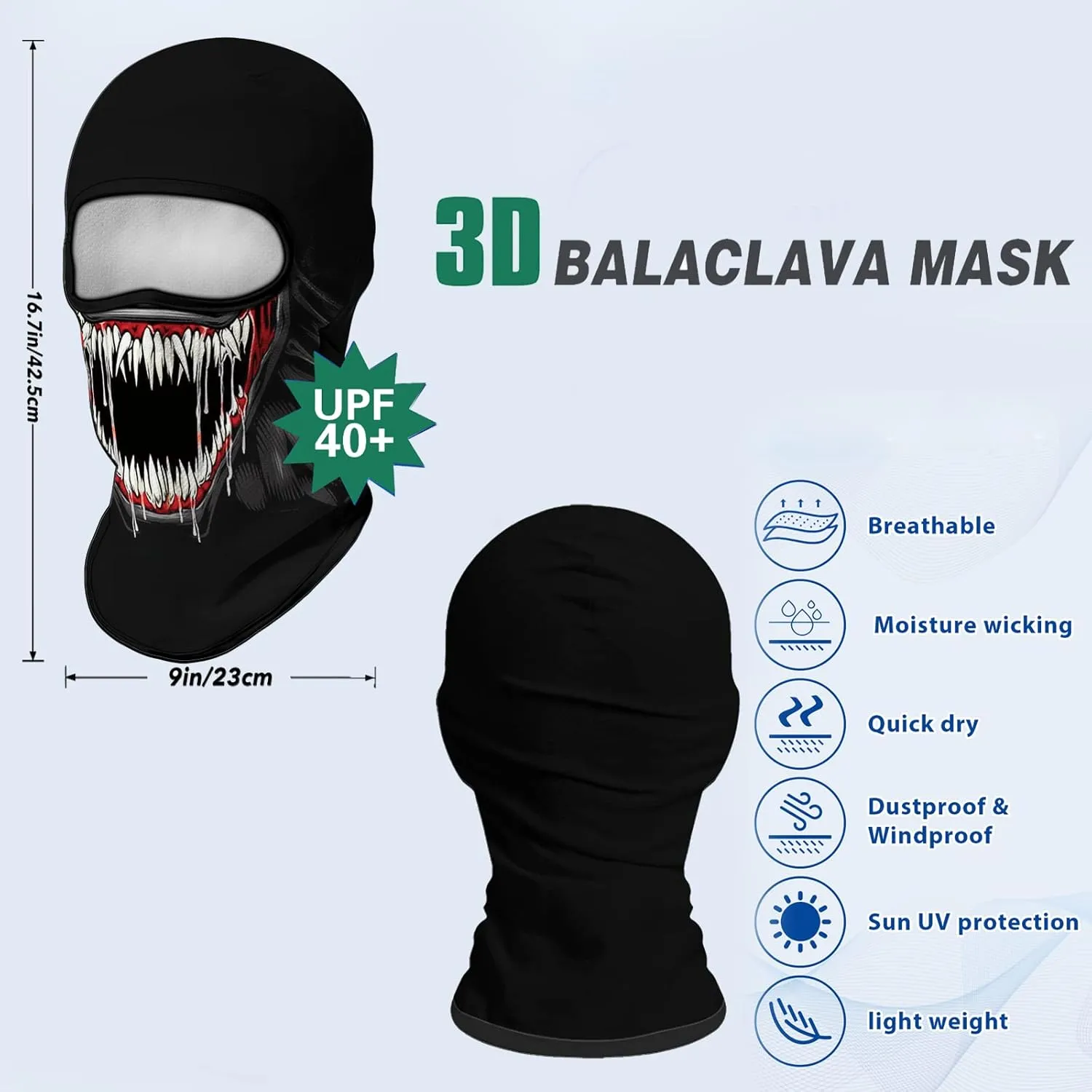 Obacle Balaclava Face Mask Men Women Lightweight for Ski Hunting Cycling Fishing