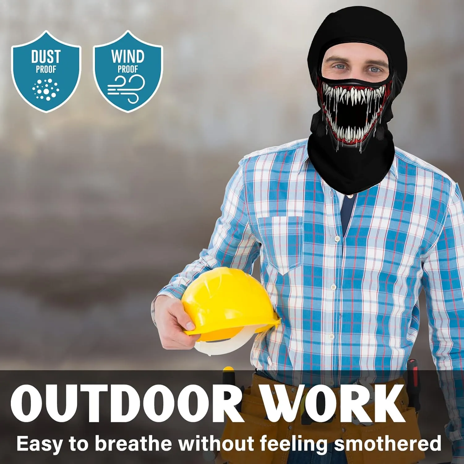 Obacle Balaclava Face Mask Men Women Lightweight for Ski Hunting Cycling Fishing
