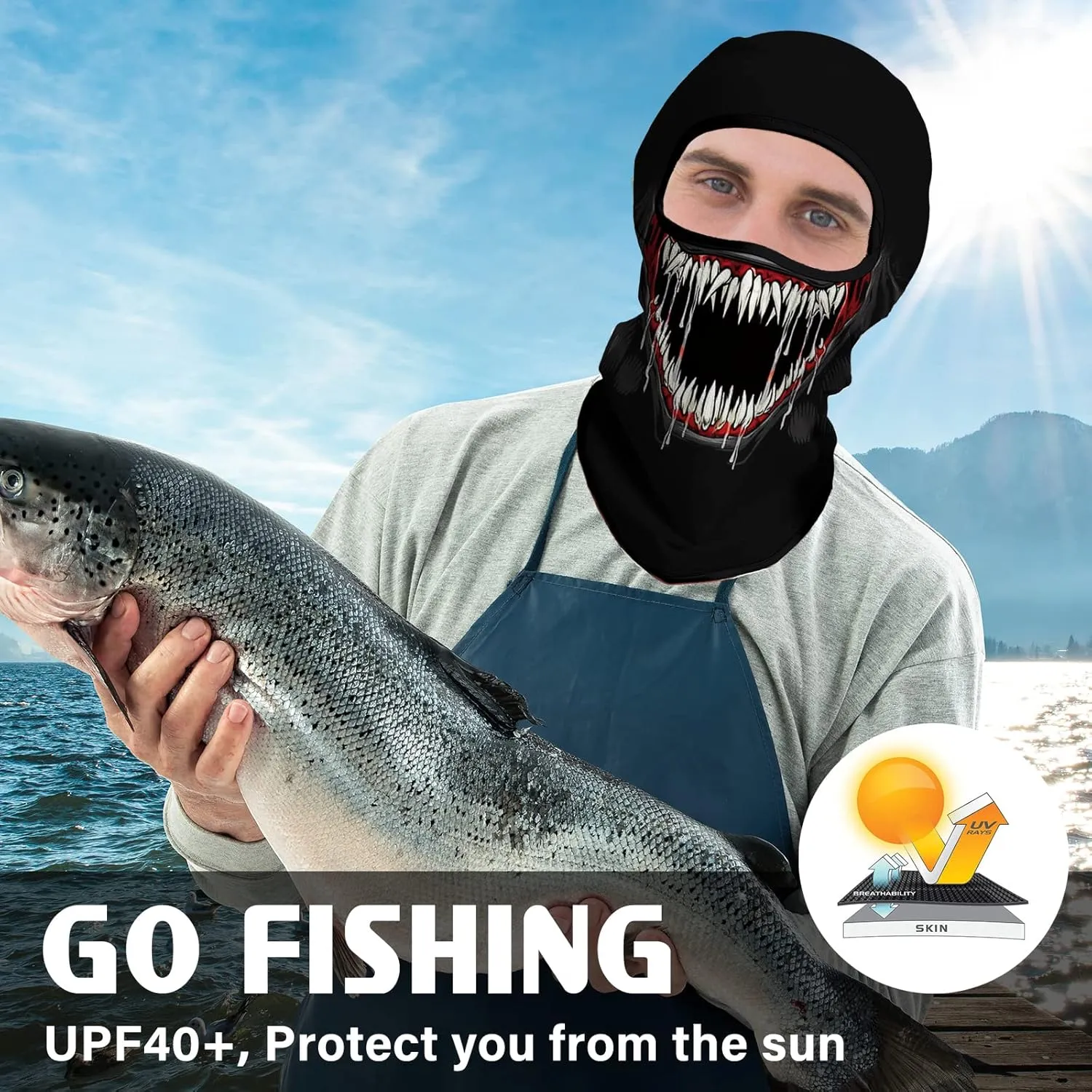 Obacle Balaclava Face Mask Men Women Lightweight for Ski Hunting Cycling Fishing