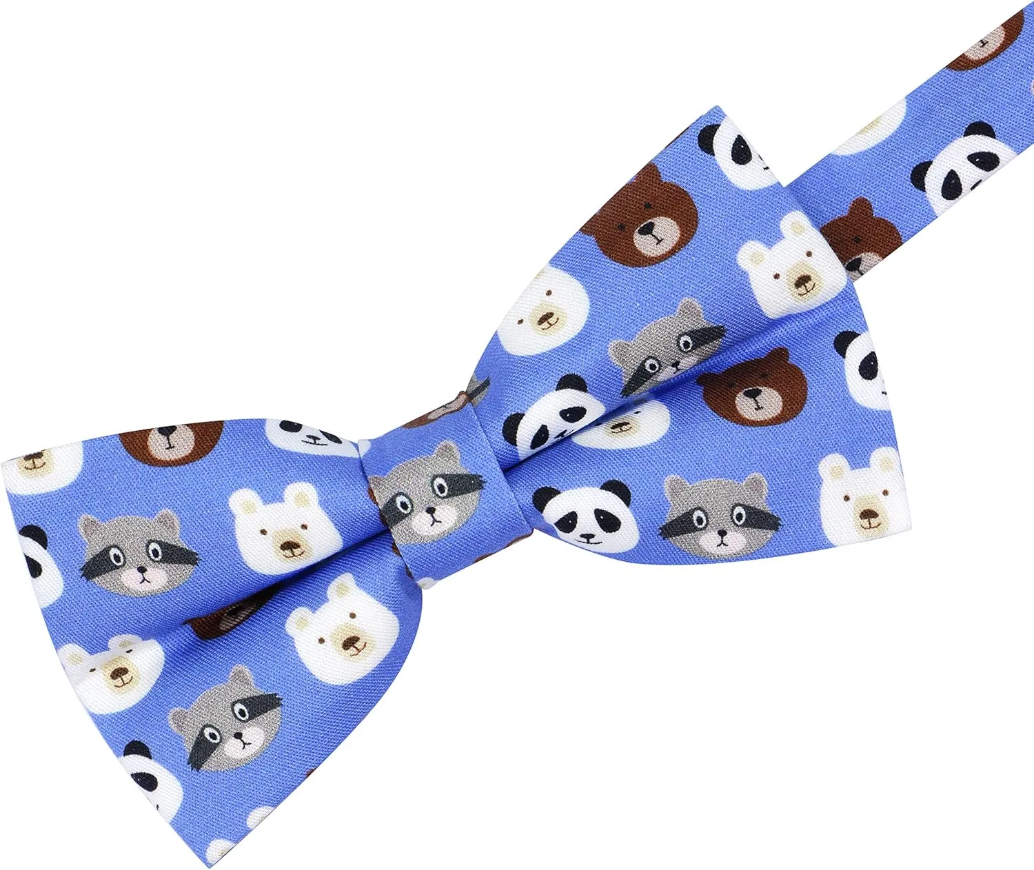 OCIA Cute Pattern Pre-tied Bow Tie Adjustable Bowties for Adult & Children
