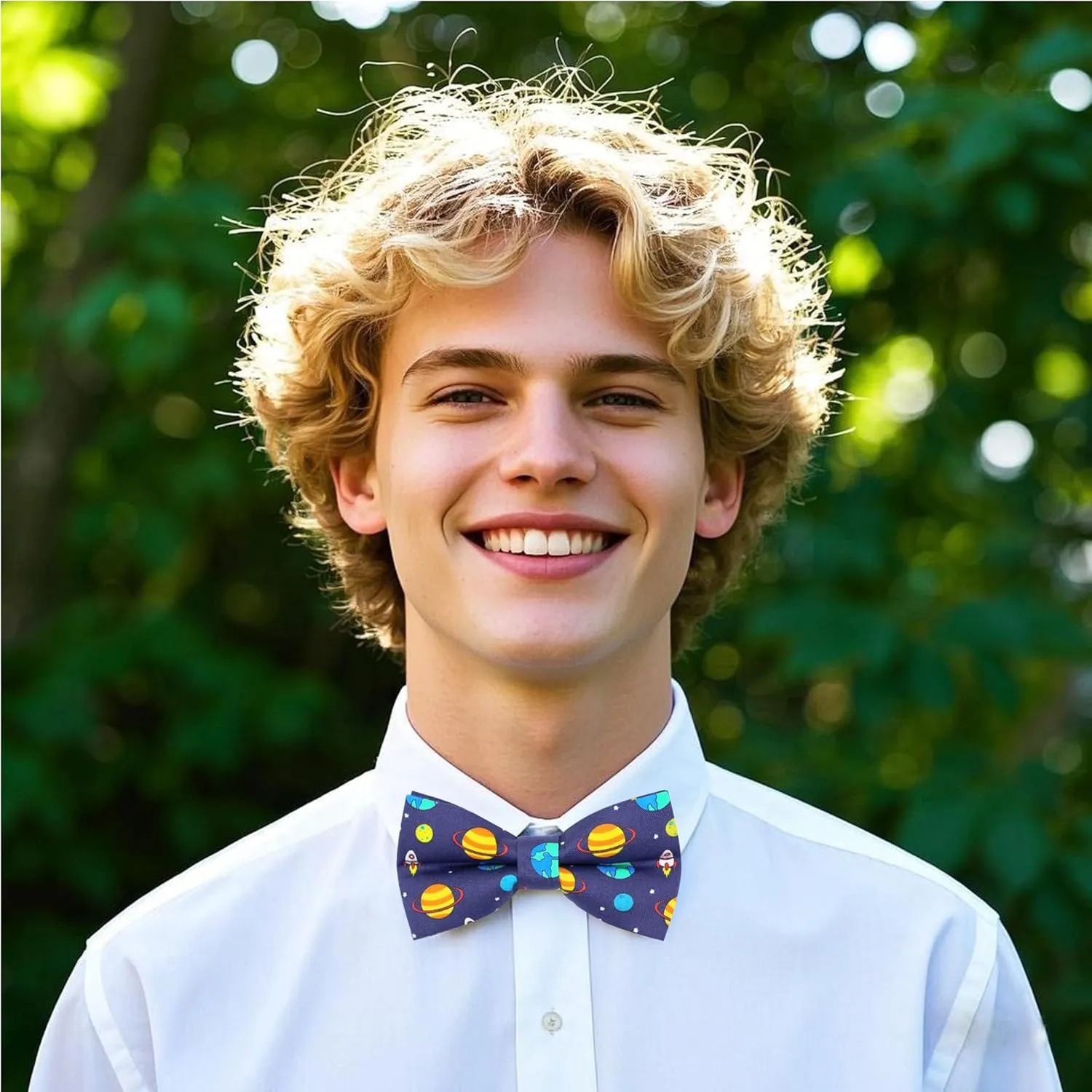 OCIA Cute Pattern Pre-tied Bow Tie Adjustable Bowties for Adult & Children