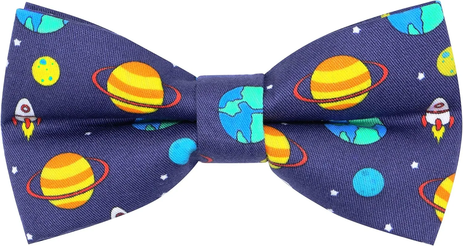 OCIA Cute Pattern Pre-tied Bow Tie Adjustable Bowties for Adult & Children
