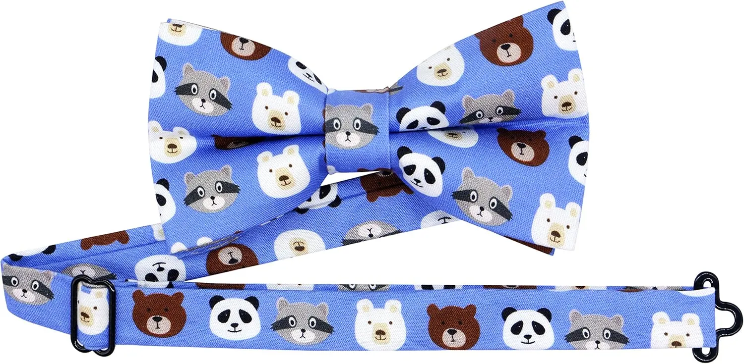 OCIA Cute Pattern Pre-tied Bow Tie Adjustable Bowties for Adult & Children