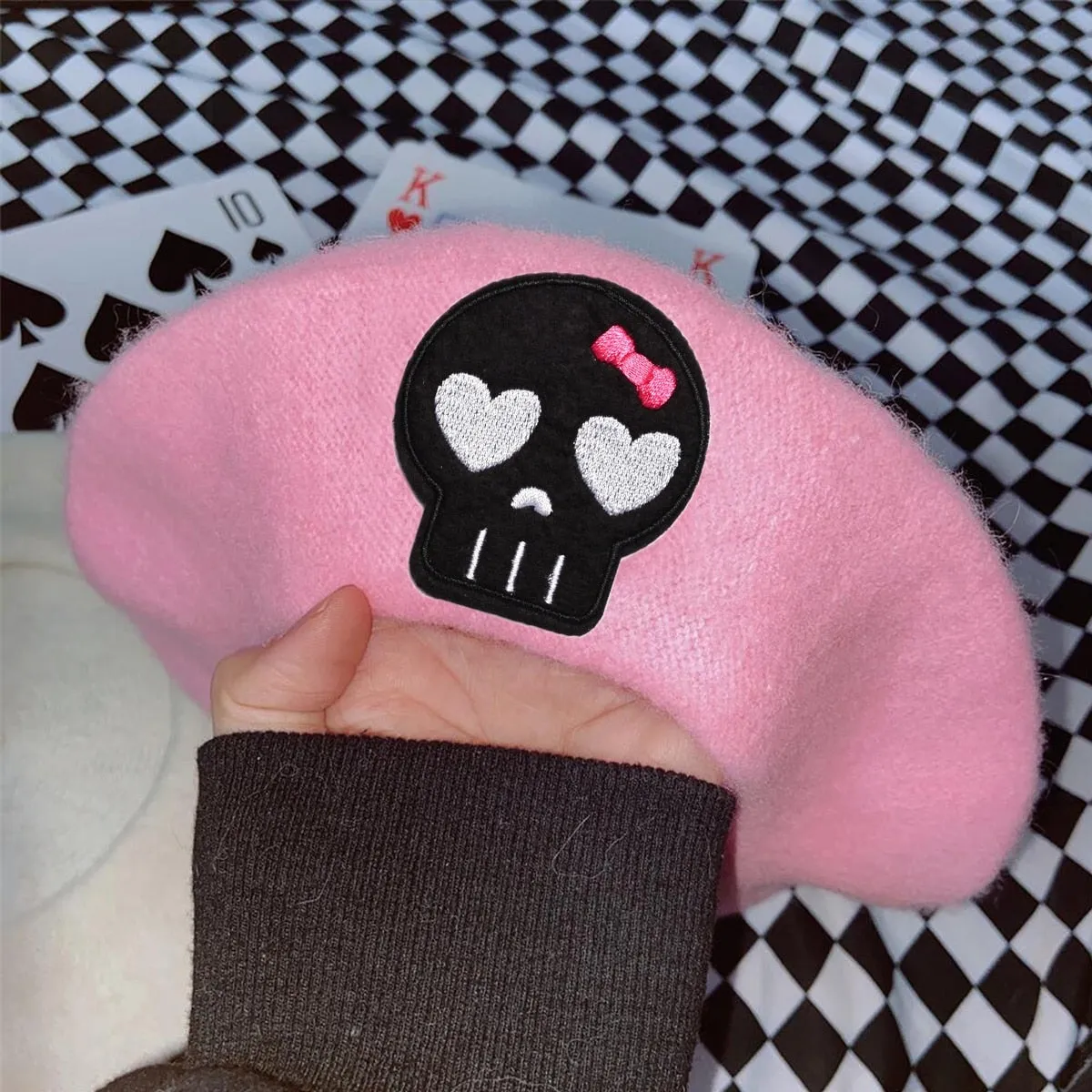 Pink Menhera Nurse Beret