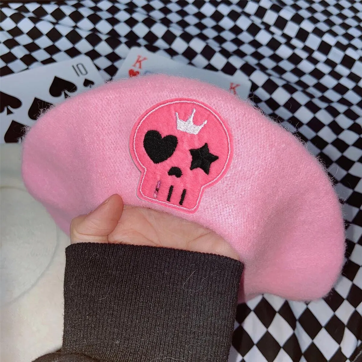 Pink Menhera Nurse Beret