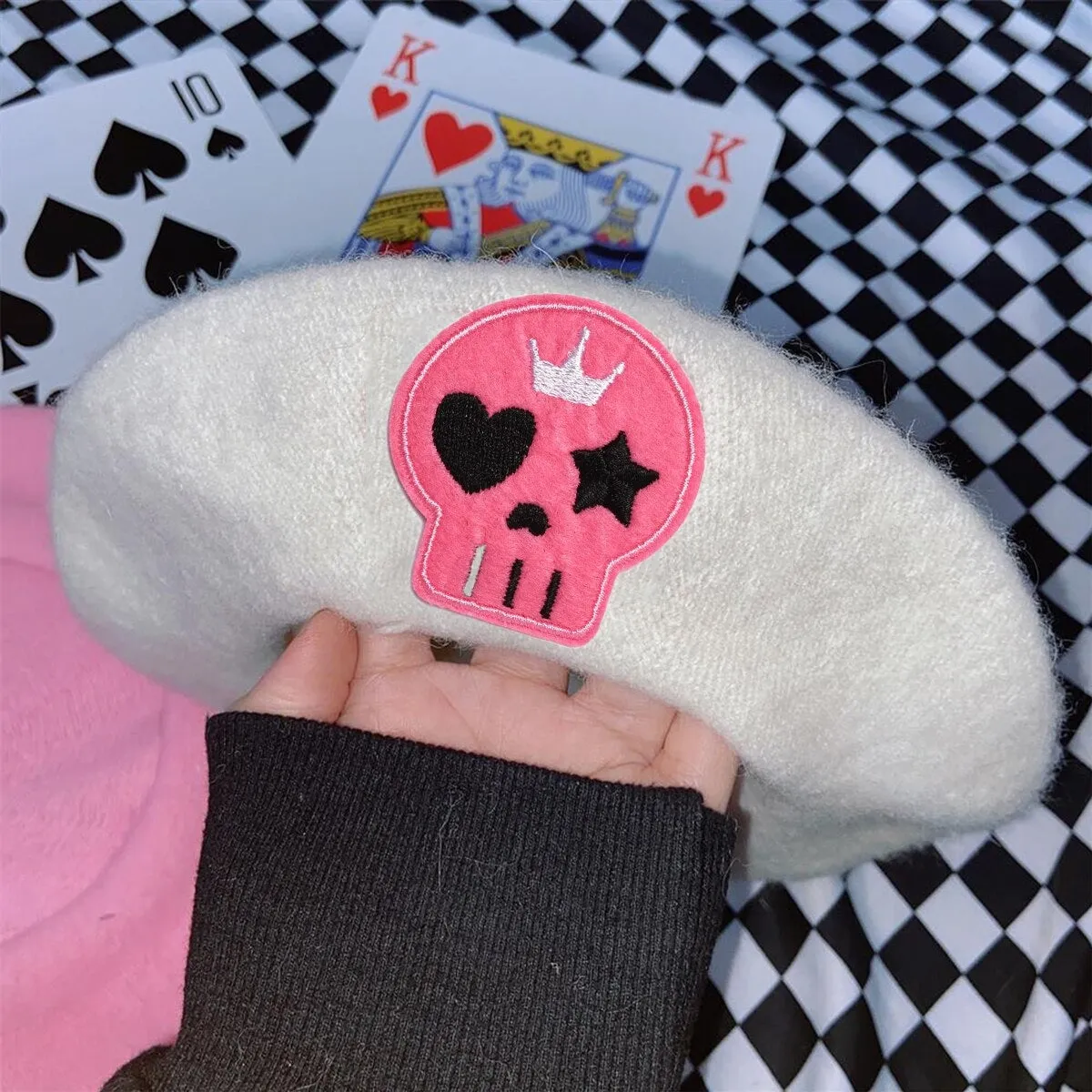 Pink Menhera Nurse Beret