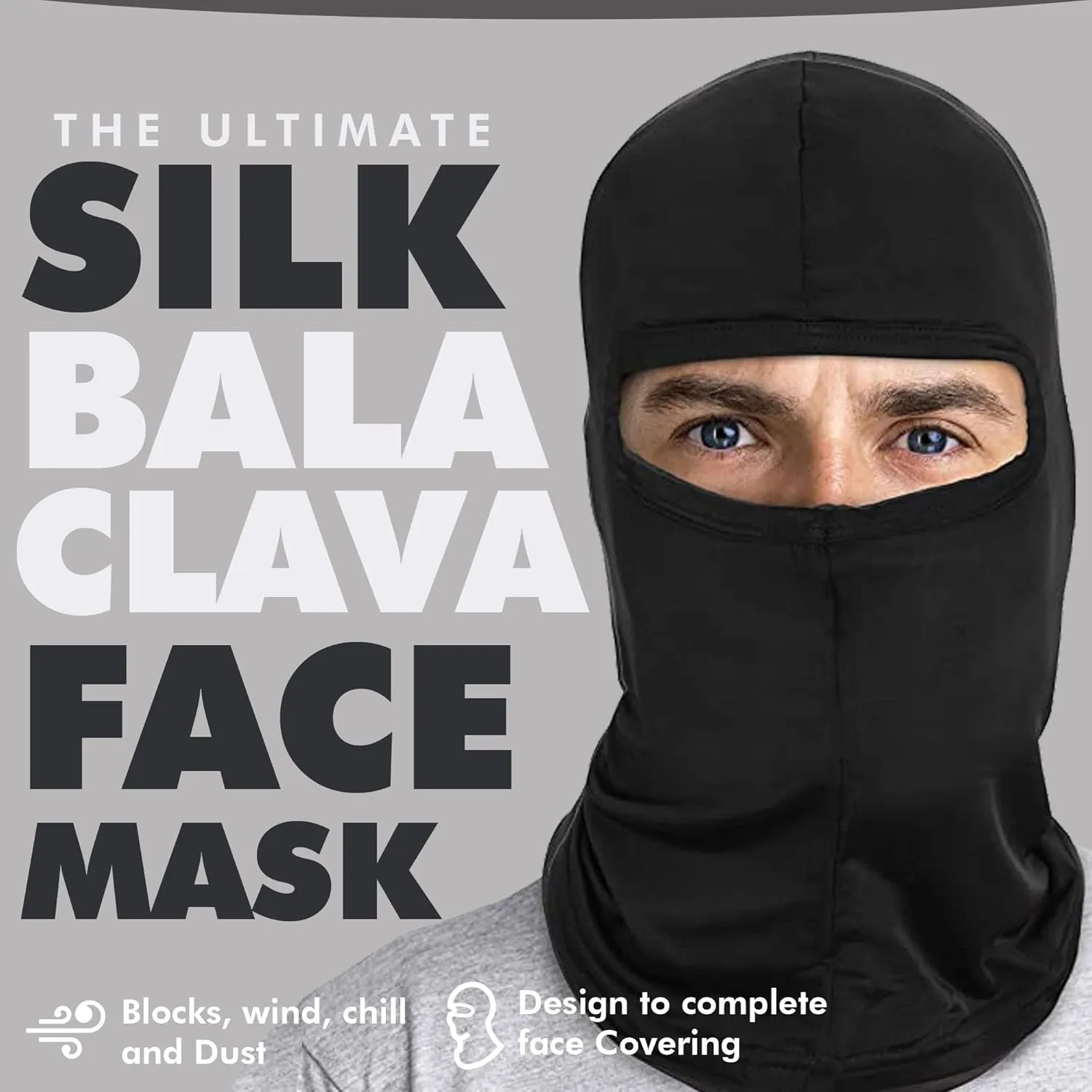 Silk Balaclava Face Mask Men - Breathable Under Helmet Wear Windproof Motorcycle Balaclava