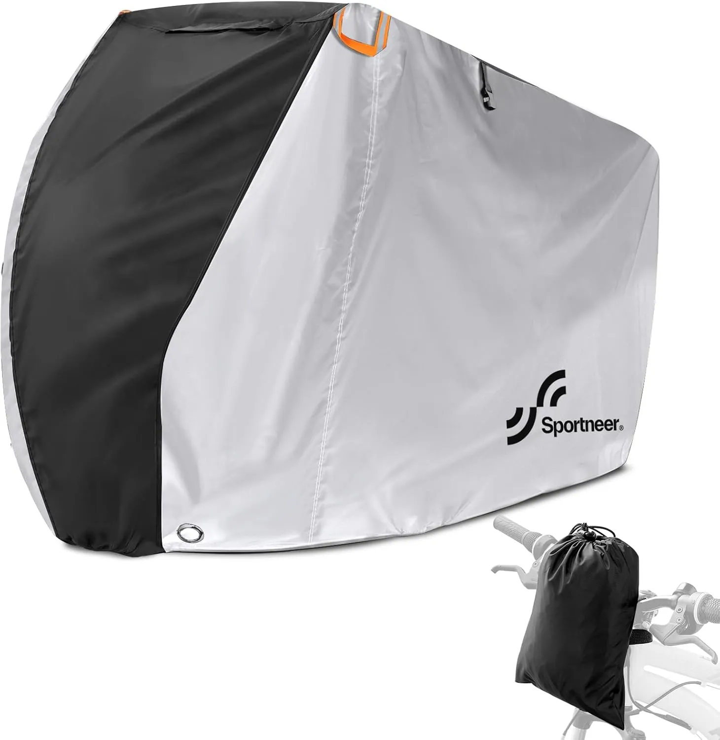 Sportneer Bike Cover: 190T Waterproof Outdoor Bicycle Covers with Anti-theft Lock Holes and Storage Bag, Covers Rain Sun UV Dust Wind proof for Mountain Road Electric Bike