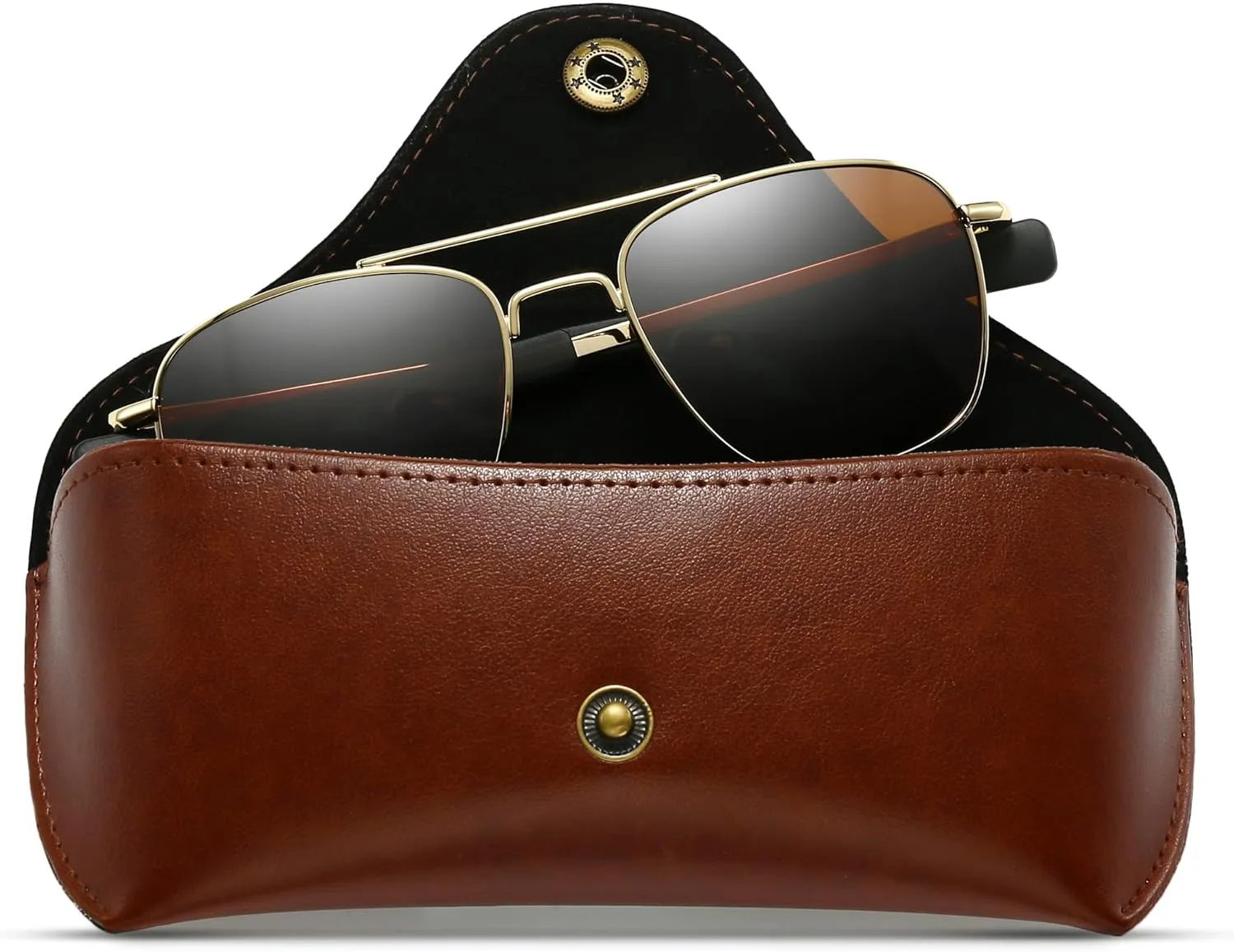 SUNGAIT Men's Military Style Polarized Pilot Aviator Sunglasses Bayonet Temples