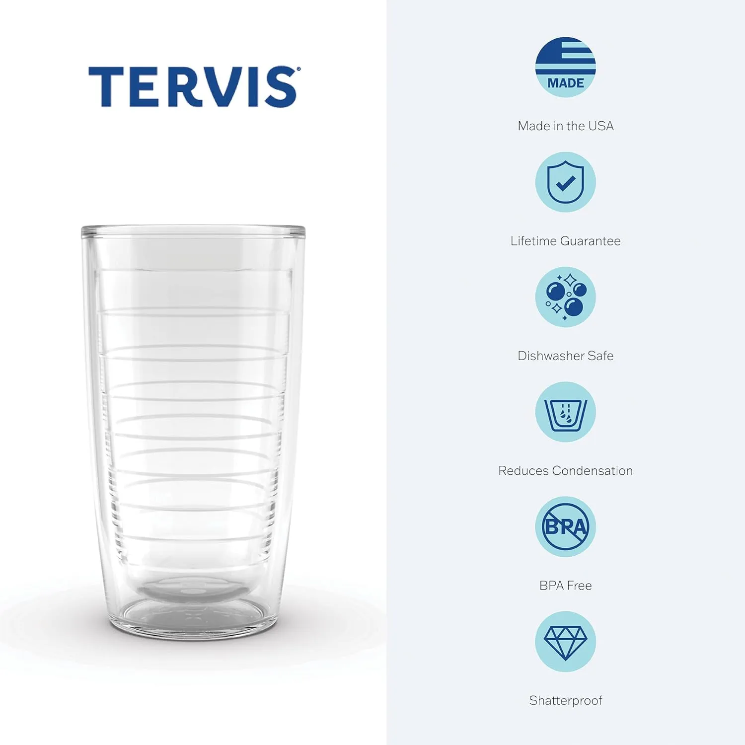 Tervis Made in USA Double Walled University of Alabama Crimson Tide Insulated Tumbler Cup Keeps Drinks Cold & Hot, 16oz, Quartz Emblem