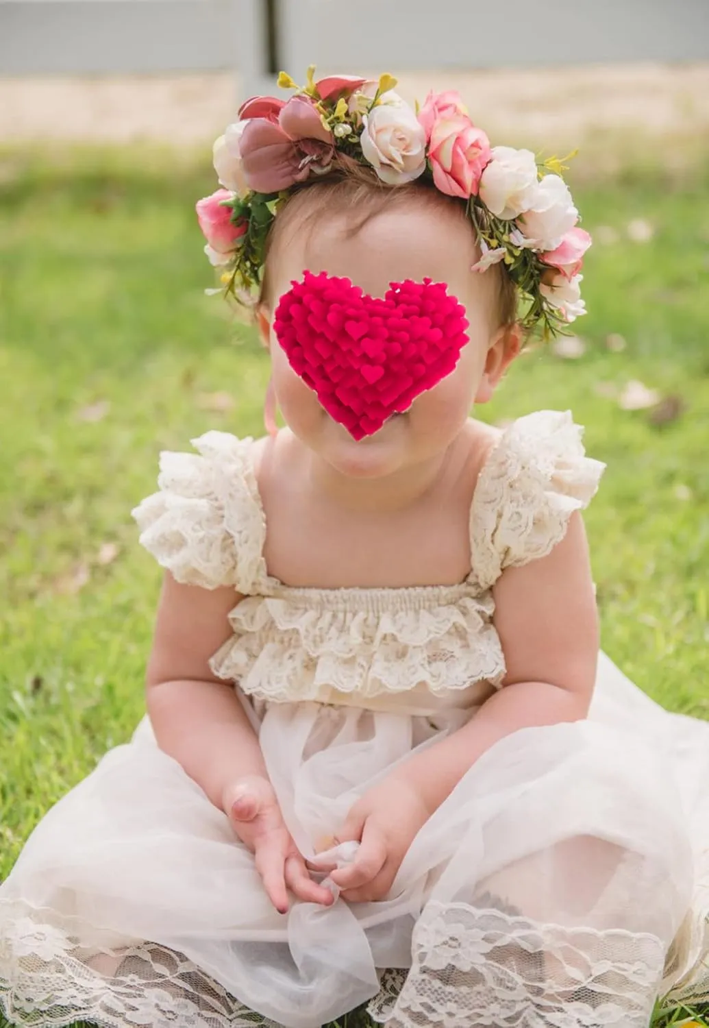 Vivivalue Women Flower Crown Girl Flower Headband Floral Headpiece Halo Wedding Party Photos