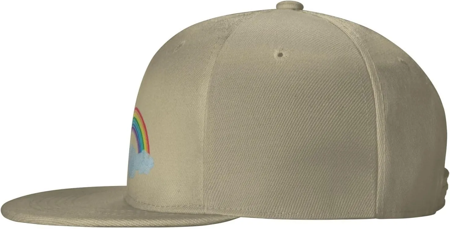 Watercolor Rainbow Trucker Hat for Men Snapback Hats Baseball Cap Flat Brim Hats