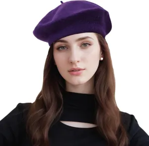 Women's Beret Hats  Chic French Berets for Women, Premium Wool Beret  A Classic Wardrobe Addition for Stylish Women