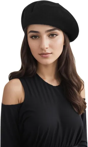 Women's Beret Hats  Chic French Berets for Women, Premium Wool Beret  A Classic Wardrobe Addition for Stylish Women