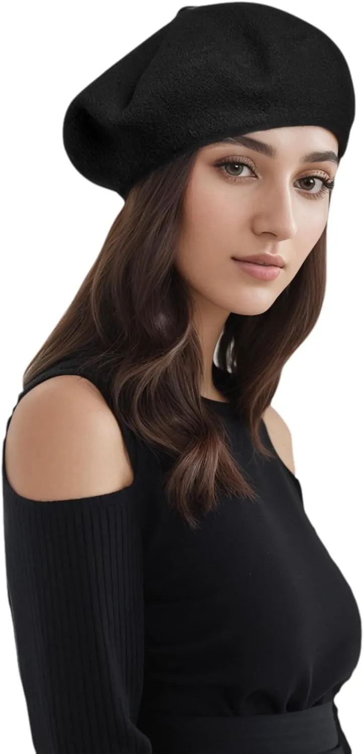 Women's Beret Hats  Chic French Berets for Women, Premium Wool Beret  A Classic Wardrobe Addition for Stylish Women